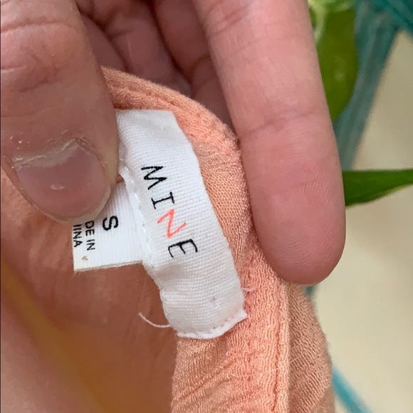 Melon colored crop top, Ruffled flloral embroidered bodice, Boho Style Crop Top - Picture 8 of 8